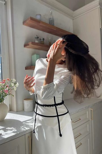 High waist belt with edging - POST MERIDIEM