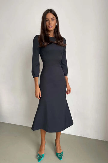 Viscose Fitted Dress - POST MERIDIEM