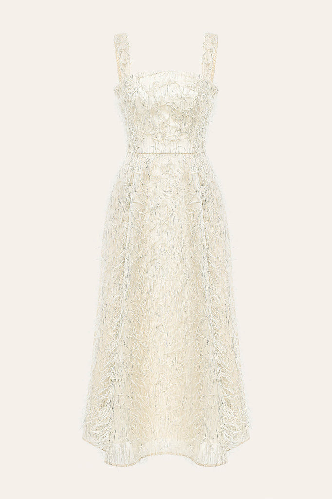 Pleated Corset Midi Dress - POST MERIDIEM