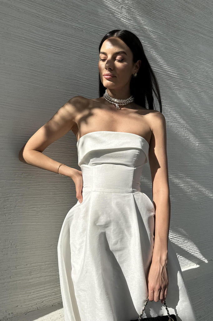 Jacquard Midi Dress with Turn-up - POST MERIDIEM