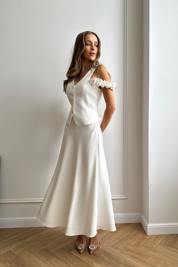 Flare Midi Skirt - POST MERIDIEM