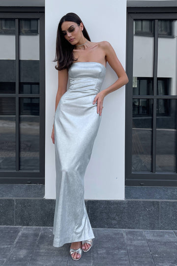 Slit Sheath Maxi Dress - POST MERIDIEM
