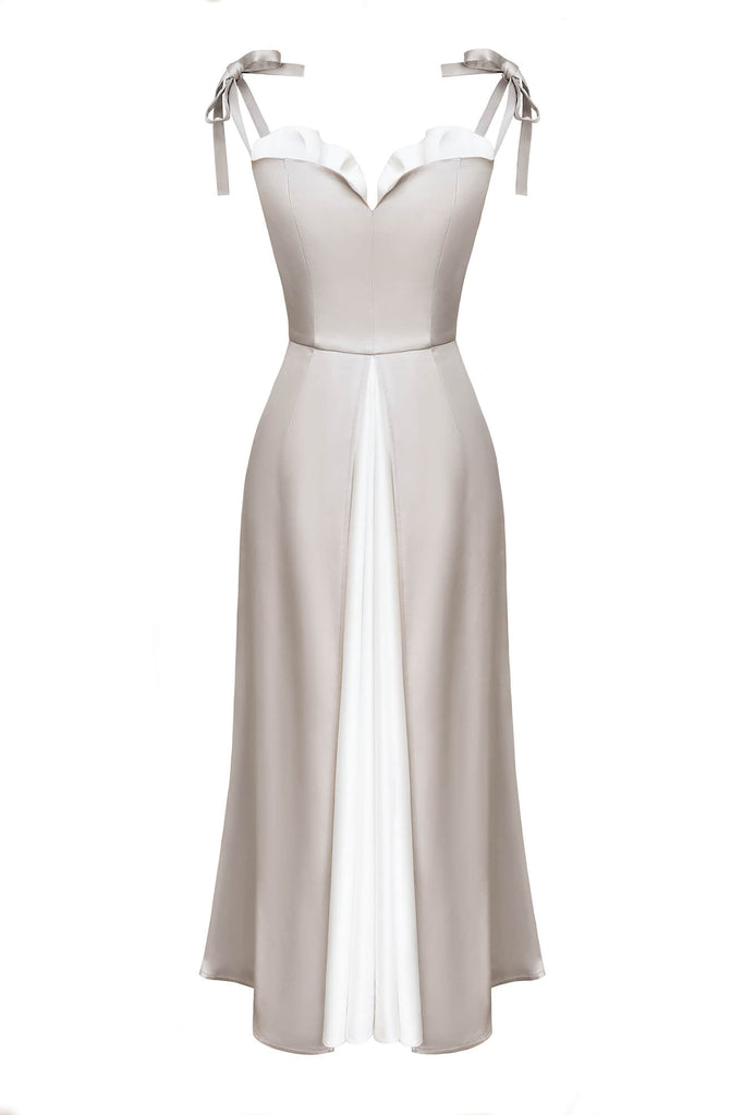 Flowy Slit Midi Dress - POST MERIDIEM