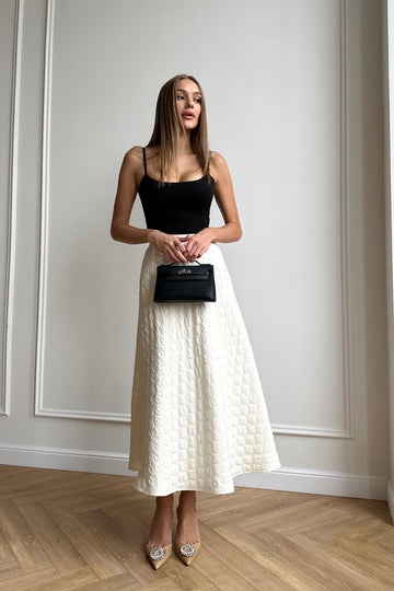Quilted Midi Skirt - POST MERIDIEM