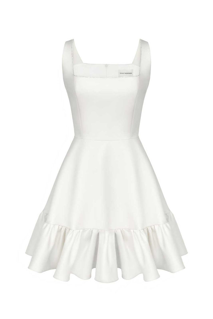 Bottom Flounced Strap Mini Dress - POST MERIDIEM