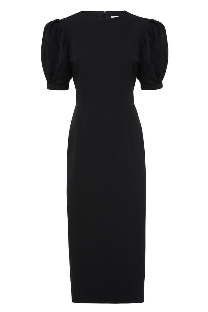 Voluminous Sleeve Midi Dress - POST MERIDIEM