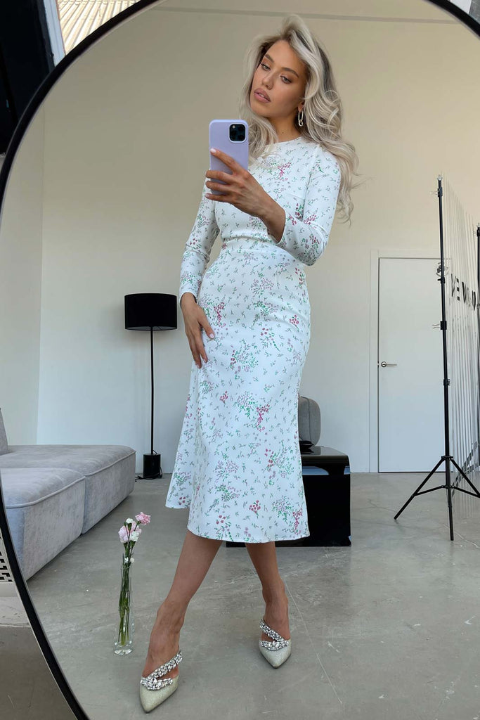 Long Sleeve Midi Dress - POST MERIDIEM