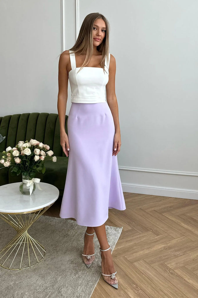 Viscose Midi Skirt - POST MERIDIEM